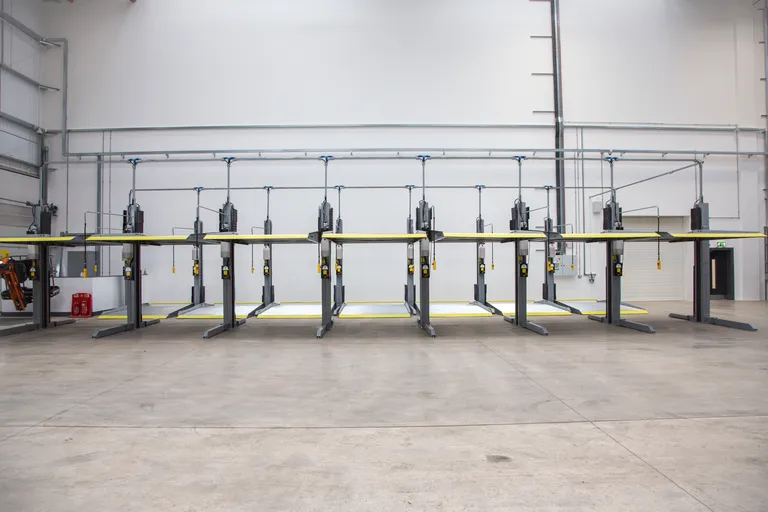 Strongman Lifts - Donnington shared post design for auto parking lift, for maximum capacity