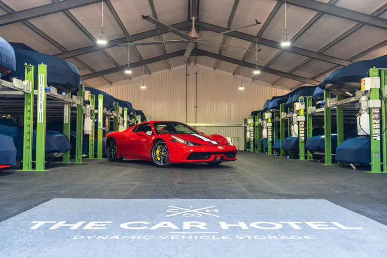 Strongman Lifts - Bonar car storage lifts utilised in a car storage facility