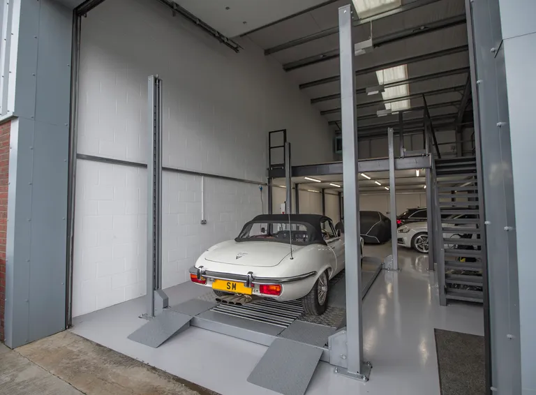 Strongman Lifts - Bannockburn multilevel car lift installed in a private facility