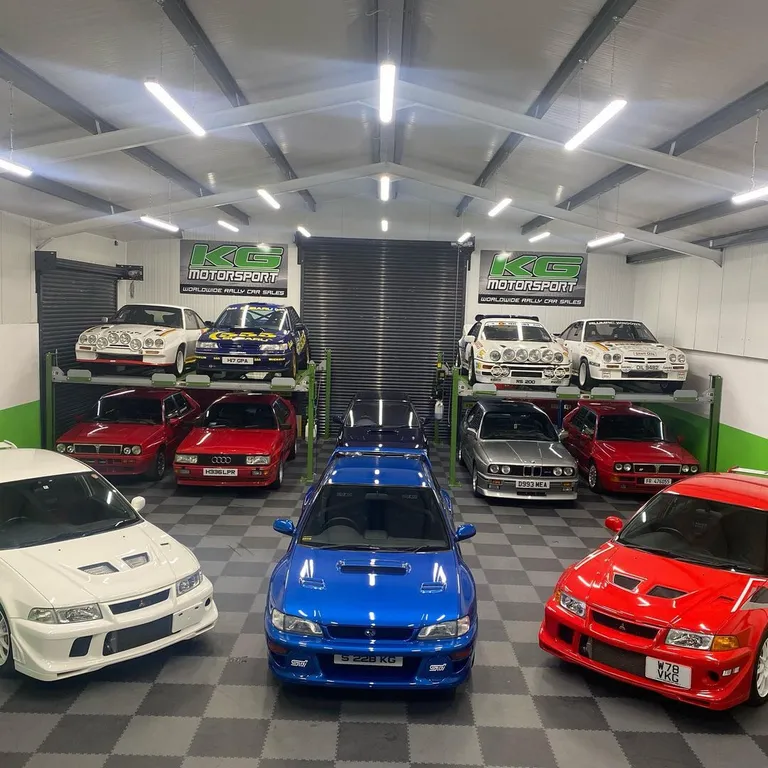 Strongman Lifts - Forth four post storage lift being used for car sales storage
