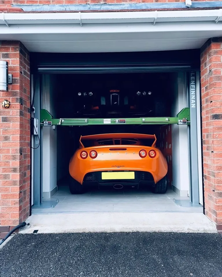 Strongman Lifts - Glenfinnan four post car lift in customer's garage